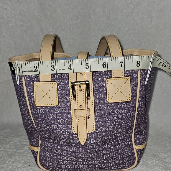 Dooney & Bourke Purple and Tan Elegant Tote - Picture 4 of 9